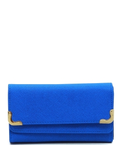Tri-fold Clutch Wallet SA016 BLUE